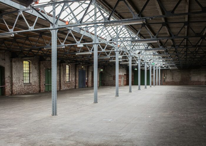 gray concrete flooring